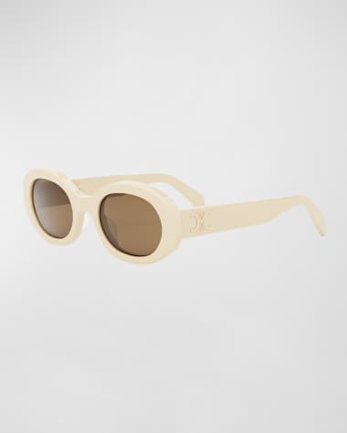 Celine Triomphe Acetate Oval Sunglasses