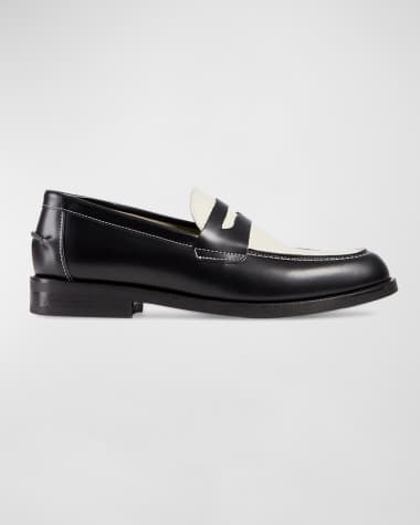DUKE + DEXTER Men's Wilde Bicolor Leather Penny Loafers