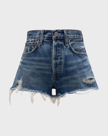 AGOLDE Parker Distressed Denim Shorts