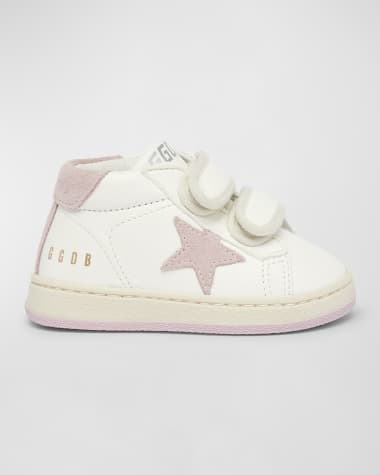 Golden Goose Girl's June Nappa Leather Glitter Star Sneakers, Baby/Toddler