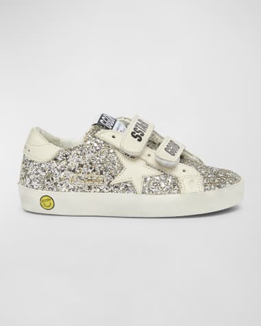 Golden Goose Girl's Old School Glitter Dual-Grip Sneakers, Baby/Toddler