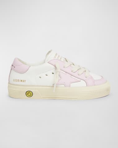 Golden Goose Girl's May Leather Star Sneakers, Toddler/Kids