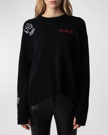 Zadig & Voltaire Markus Embroidered Cashmere Sweater
