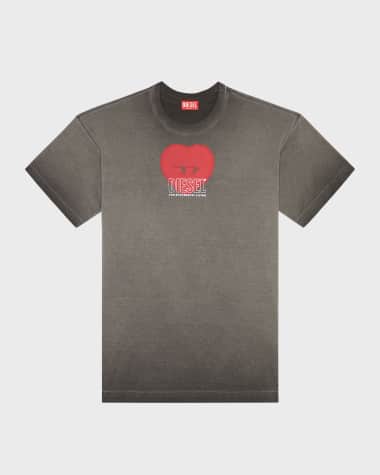 Diesel Unisex T-BUXT-N4 Flocked Logo T-Shirt