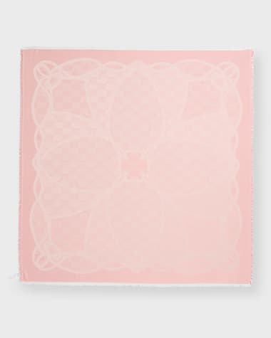 Max Mara Tronto Pink Silk Square Scarf