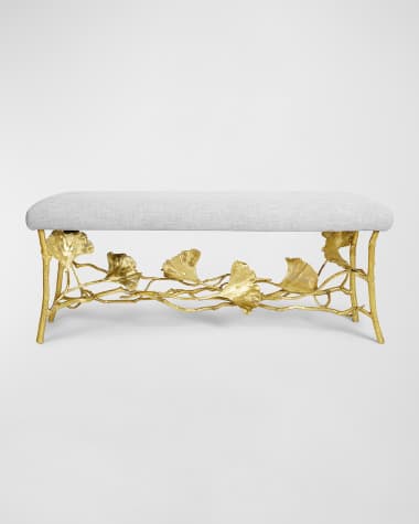 Michael Aram Golden Ginkgo Bench