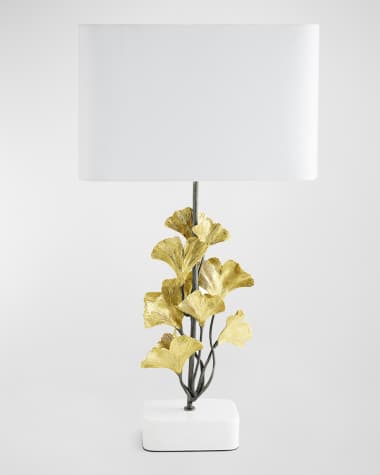 Michael Aram Golden Ginkgo Table Lamp, 27"