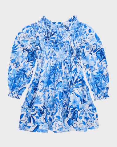 Ralph Lauren Kids floral-print short-sleeved shirt - Blue