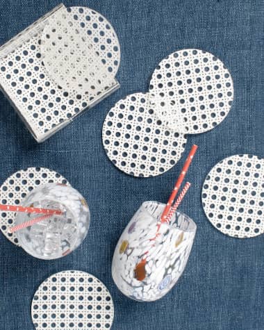 Kim Seybert Reed Acrylic Coasters, Set of 6