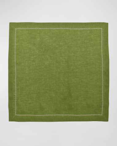 Kim Seybert Classic Spring Green Linen Napkin