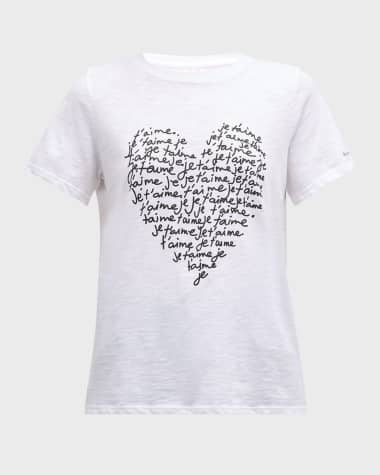 Cinq a Sept Je T'aime Heart Word Cloud Short-Sleeve T-Shirt