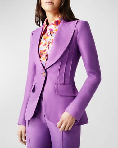 Purple suit jacket womens outlet
