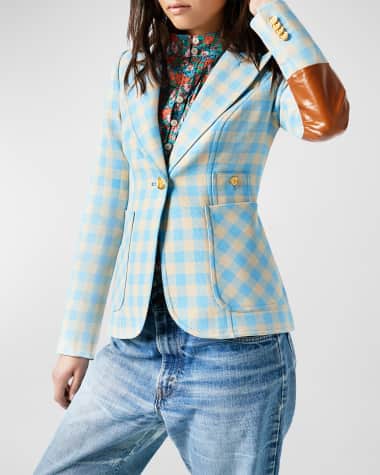 Smythe Patch Pocket Duchess Blazer with Leather Elbow Patches