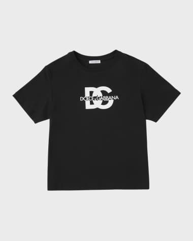 Dolce&Gabbana Boy's DG Logo Short-Sleeve Cotton T-Shirt, Size 8-14