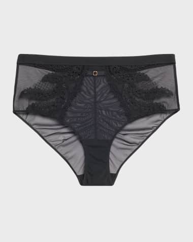 Simone Perele Mystic Embroidered Tulle & Crepe Briefs