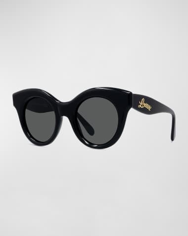 Loewe Curved Logo Acetate & Nylon Cat-Eye Sunglasses