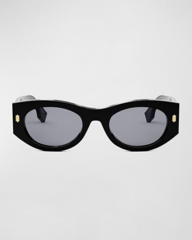 Fendi Fendi Roma Acetate Shield Sunglasses