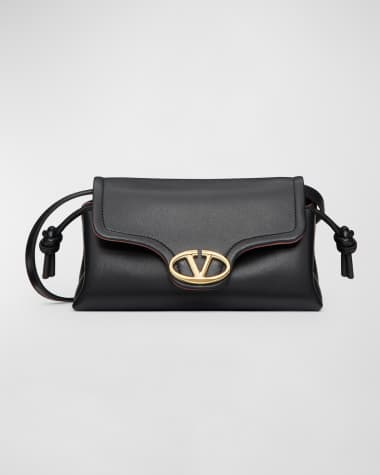 Valentino Garavani Mini VLOGO Drawstring Leather Shoulder Bag