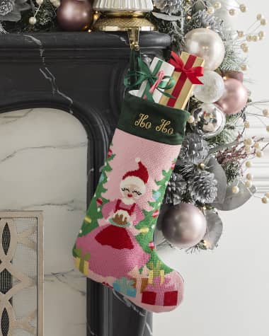 Bauble Stockings x Sainty Nelsen "To My Mom, Mrs. Claus" Christmas Stocking, Personalized