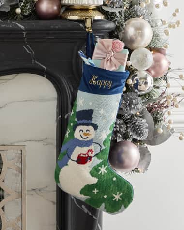 Bauble Stockings x Sainty Nelsen "The Frosty" Christmas Stocking, Personalized