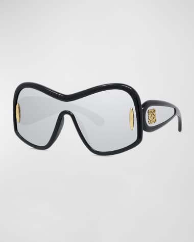 Loewe Men's Anagram Nylon Shield Sunglasses