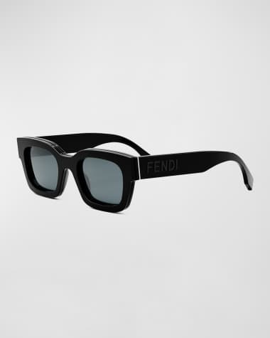 Fendi Men's Signature Oval Logo Sunglasses