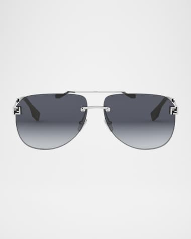 Fendi Men's Sky Monogram Metal Sunglasses