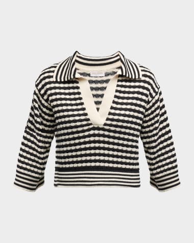 Ramy Brook Azaria Striped Knit Blouse