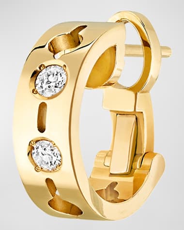 DINH VAN Pulse Mono Hoop Earring with Diamonds, Single