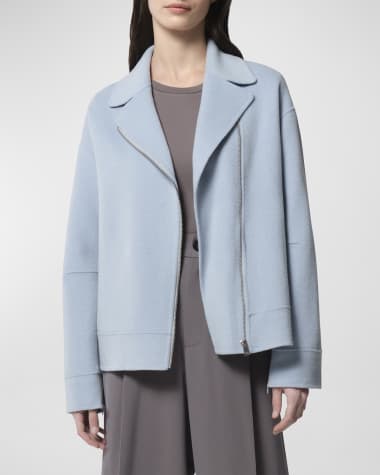 Soia & Kyo Double-Face Wool-Blend Moto Jacket