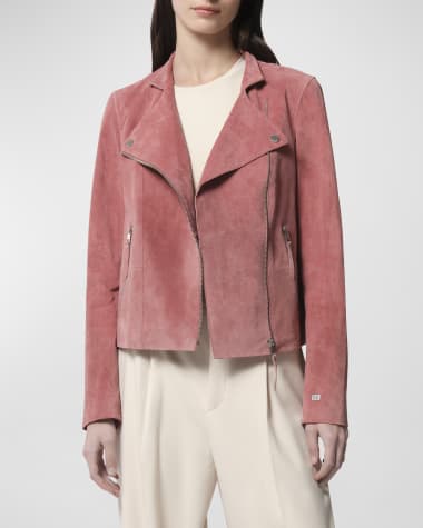 Soia & Kyo Suede Moto Jacket