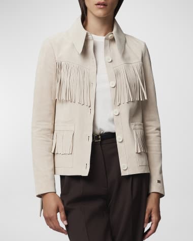 Soia & Kyo Fringe Suede Jacket