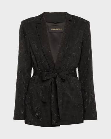 Kobi Halperin Brett Rhinestone Tie-Waist Jacket