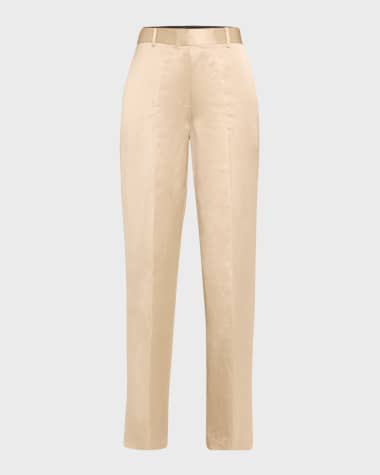 Kobi Halperin Mack Straight-Leg Satin Pants