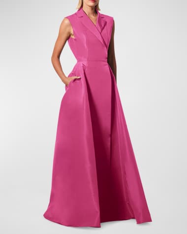 Carolina Herrera Sleeveless Trench Gown with Pockets