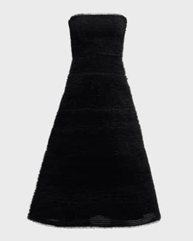 Carolina Herrera Embellished Tulle Strapless Fit-&-Flare Dress