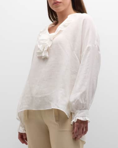 Neiman marcus plus size blouses on sale