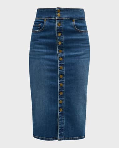 Ramy Brook Karter Denim Midi Skirt