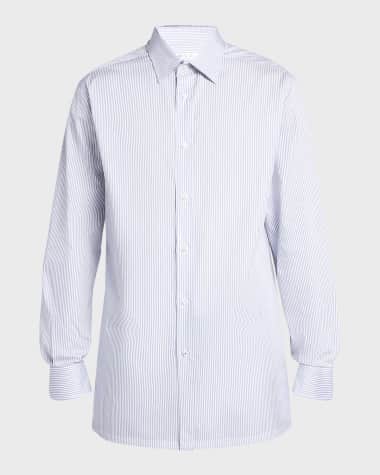 Loro Piana Men's Cotton Micro-Stripe Dress Shirt