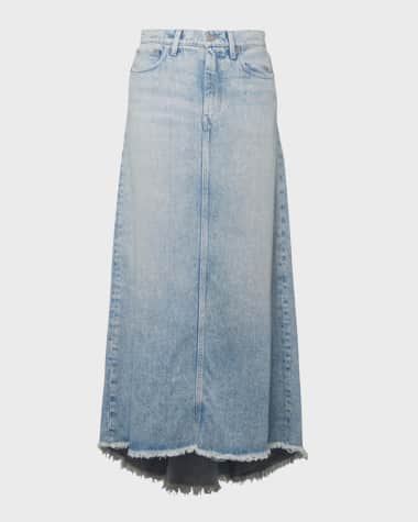 Current/Elliott The Megan Denim Maxi Skirt