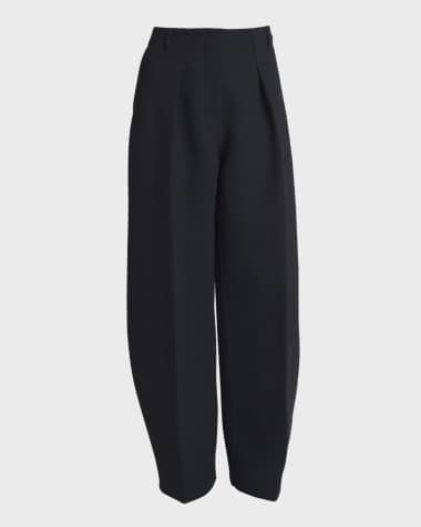 Jacquemus Le Pantalon Ovalo Pleated Wide-Leg Trousers