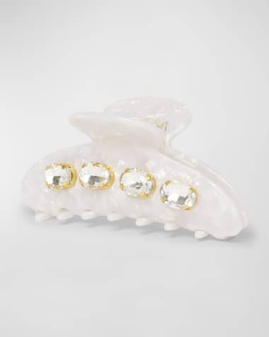 Lele Sadoughi Embellished Acetate Claw Clip