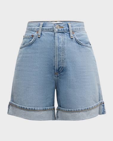 AGOLDE Damed Cuffed Denim Shorts