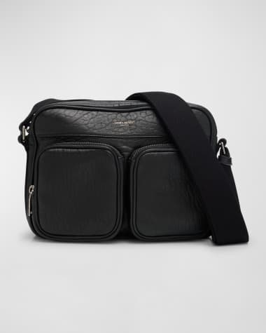 Saint Laurent Men's New City Grained Leather Camera Bag