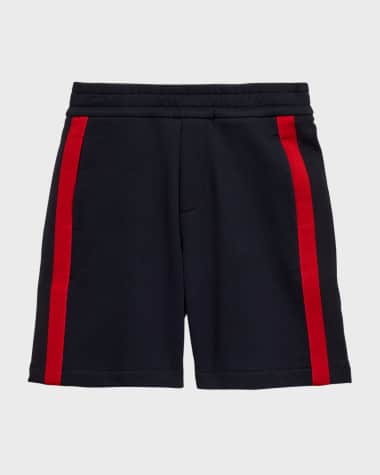 Moncler Boy's Contrast Trim Sweat Shorts, Size 8-14