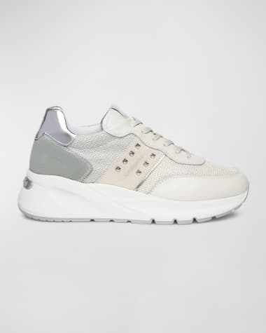 NeroGiardini Mixed Media Colorblock Fashion Sneakers
