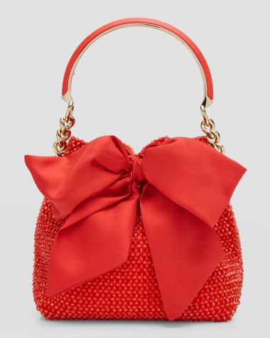 Jimmy Choo Bon Bon Bow Crystal Bucket Bag