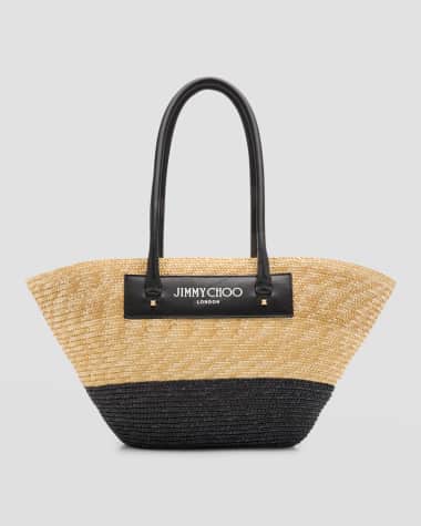 Jimmy Choo Medium Beach Basket Tote Bag