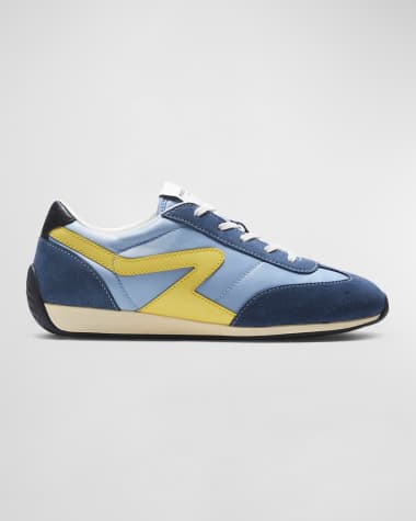 Navy blue designer sneakers top