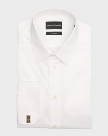 Emporio Armani Men's Cotton-Stretch French Cuff Dress Shirt